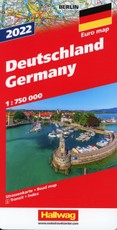 Deutschland 2022 Strassenkarte 1:750 000