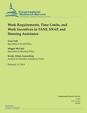 Work Requirements, Time Limits, and Work Incentives in TANF, SNAP, and Housing Assistance