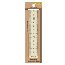 Magnetinis knygos skirtukas-liniuotė, dramblio kaulo spalvos, 25 cm
