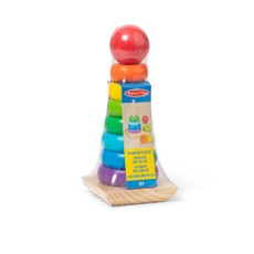 MELISSA & DOUG Žiedų piramidė „Vaivorykštė“