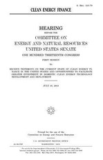 Clean energy finance