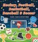 Hockey, Football, Basketball, Baseball & Soccer Sticker, Color & Activity Book