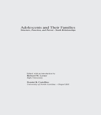 Lerner, R: Adolescents and Their Families