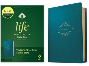 NLT Life Application Study Bible, Third Edition (Red Letter, Leatherlike, Teal Blue)