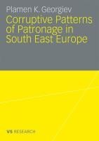 Corruptive Patterns of Patronage in South East Europe