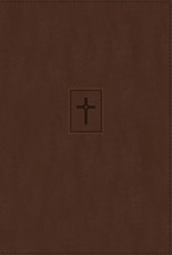 Niv, Thinline Bible, Large Print, Leathersoft, Brown, Red Letter, Thumb Indexed, Comfort Print