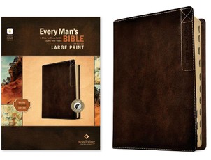 NLT Every Man's Bible, Large Print, Filament Enabled, Deluxe Explorer Edition (Leatherlike, Rustic Brown, Indexed, Red Letter)