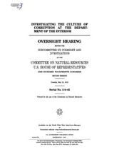 Investigating the culture of corruption at the Department of the Interior