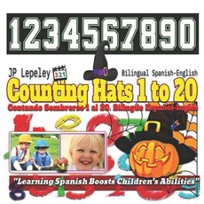 Counting Hats 1 to 20. Bilingual Spanish-English