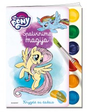Mažieji poniai. Spalvinimo magija. Knygelė su dažais
