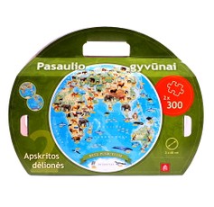 Pasaulio gyvūnai. 2 apskritos dėlionės