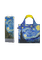 Dovanų rinkinys Žvakė FLATYZ „Vincent van Gogh – The Starry Night“, 15 cm + LOQI pirkinių krepšys „Vincent van Gogh: The Starry Night Neon Yellow“