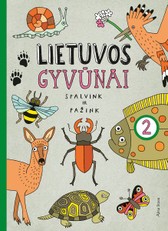 Lietuvos gyvūnai. Spalvink ir pažink. 2 d.