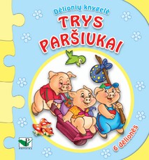 Trys paršiukai. Dėlionių knygelė