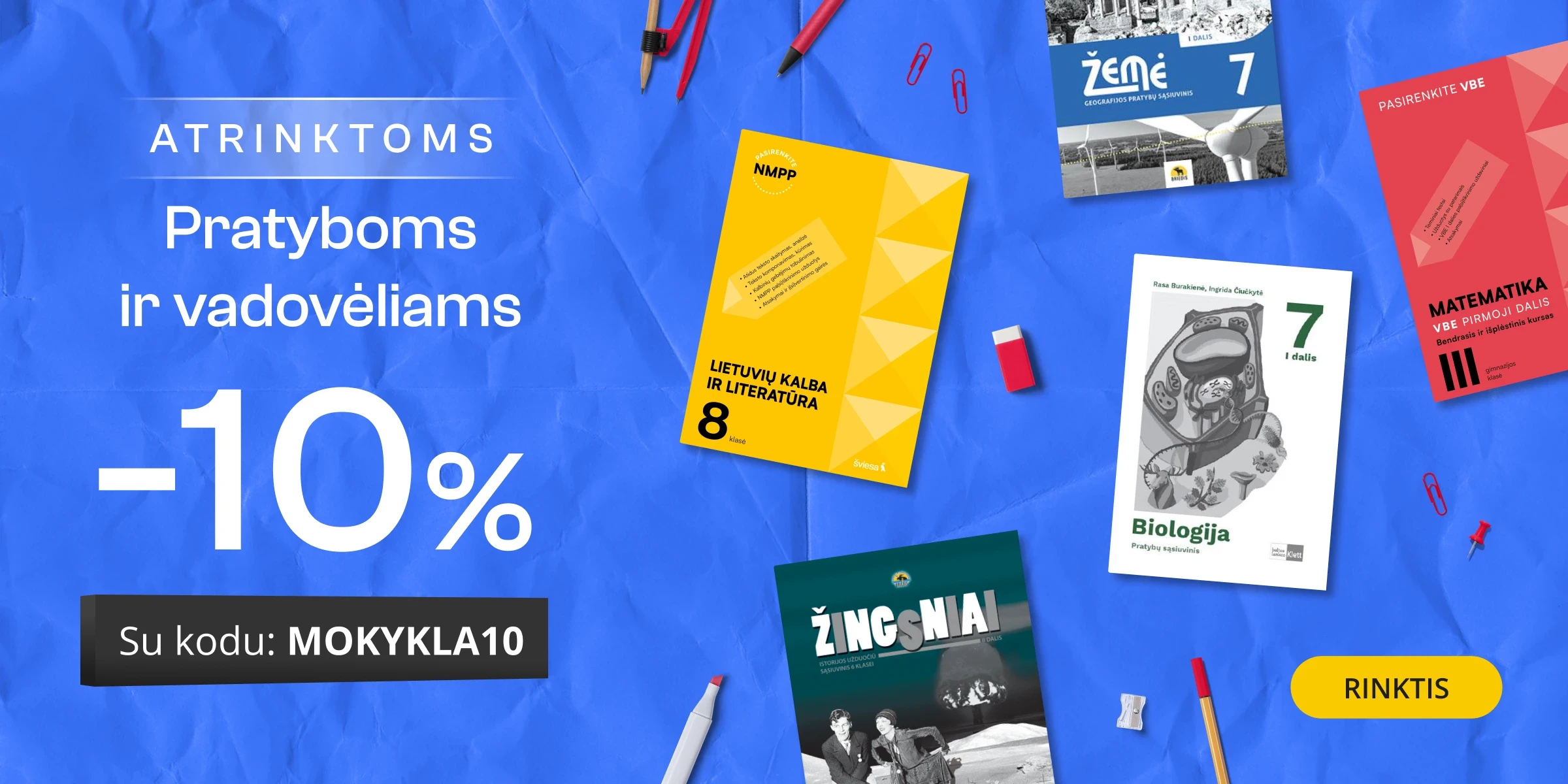 Vadovėliai ir pratybos - EXTRA 10% nuolaida!