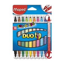 Flomasteriai dvipusiai MAPED Duo Tip, 10 sp.