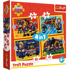 TREFL FIREMAN SAM 4 dėlionių rinkinys „Gaisrininkas Semas“
