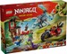 Blocks Ninjago 71857 – nindzių transporto priemonė ir medžio namelis, kovos rinkinys (statybiniai blokeliai)
