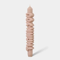 Žvakė 3D TAPER CANDLES „Thank You“, kreminė Žvakė 3D TAPER CANDLES „Thank You“, kreminė