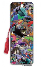 3D knygos skirtukas „Šunys ir katės lietuje”