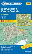 Tabacco Wandern 1 : 25 000 Alpi Carniche Carnia Centrale