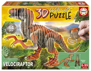 3D dėlionė (puzzle) VELOCIRAPTOR 6-99metų