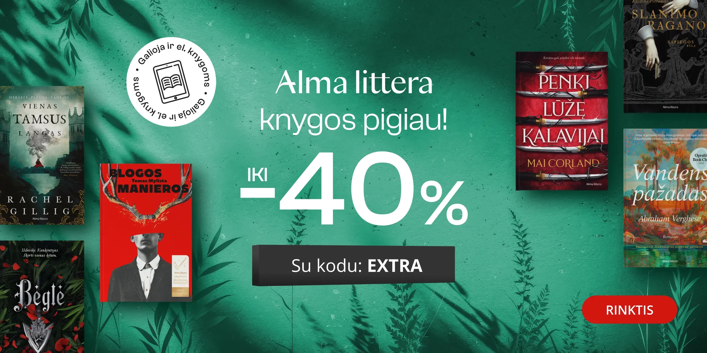Leidyklos ALMA LITTERA knygoms iki -40% extra nuolaidos!