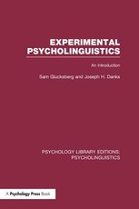 Experimental Psycholinguistics (Ple: Psycholinguistics)