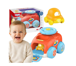 Žaislinė mašina su automobiliukų paleidimo funkcija WOOPIE BABY, 18+ mėn.
