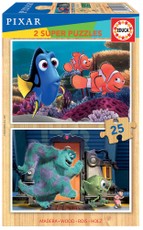2 dėlionės (puzzle) 2x25 DISNEY PIXAR 3-5 metų