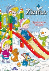 Žiema. Spalvinimo knygelė