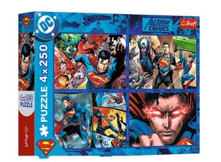 Dėlionė 4x250 elementų Supermenas Drąsa