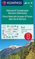 KOMPASS Wanderkarte Naturpark Texelgruppe, Meraner Höhenweg, Parco Naturale Gruppo di Tessa, Alta Via di Merano 1:25 000