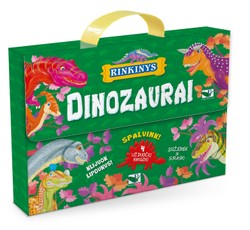 Dinozaurai (4 knygos, lagaminėlis su rankenėle)