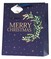 Kalėdinis dovanų maišelis „Merry Christmas“, mėlynas, 22,9 cm