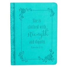 Strength and Dignity Turquoise Flexcover Journal - Proverbs 31