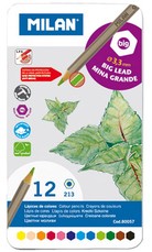 Spalvoti pieštukai MILAN, 12 sp., metalinėje dėžutėje