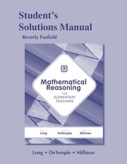 Student Solutions Manual for Mathematical Reasoning for Elementary Teachers