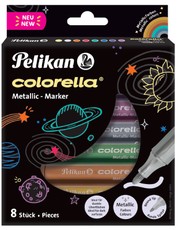 Flomasteriai 8sp COLORELLA metallic
