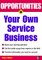 Opportunities in Your Own Service Business