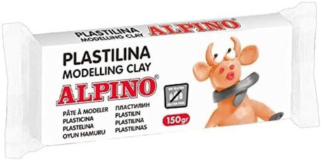 Plastilinas ALPINO 150g baltas