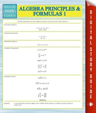 Algebra Principles And Formulas 1 (Speedy Study Guides)