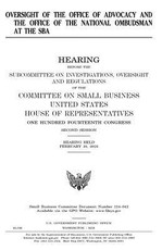 Oversight of the Office of Advocacy and the Office of the National Ombudsman at the SBA