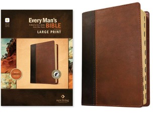 NLT Every Man's Bible, Large Print, Filament Enabled, Tutone (Leatherlike, Brown/Tan, Indexed, Red Letter)