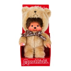 MONCHHICHI Pliušinė beždžionėlė su meškučio kostiumu, 20 cm