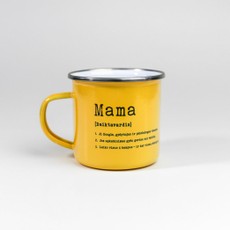 Metalinis puodelis „Mama“, geltonas, 300 ml