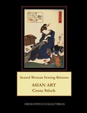 Seated Woman Sewing Kimono