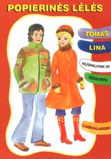 Popierinės lėlės Tomas ir Lina. Nuspalvink ir išsikirpk