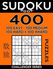 Sudoku Book 400 Puzzles, 100 Easy, 100 Medium, 100 Hard and 100 Extra Hard