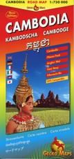 Kambodscha, Cambodia, Cambodge Strassenkarte